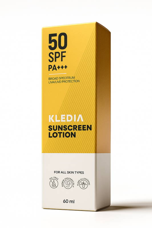 KLEDIA Sunscreen Lotion SPF 50 PA+++ Broad Spectrum UV Protection (60ml)
