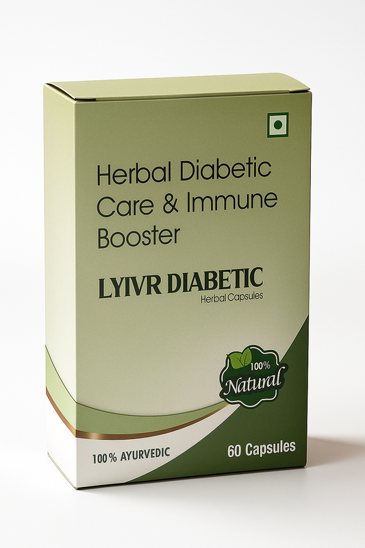 LYIVR DIABETIC - Herbal Diabetic Care & Immune Booster Capsules (60 Capsules) Jar