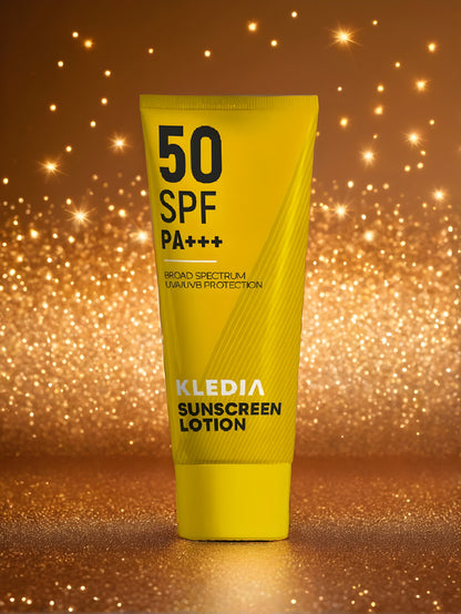 KLEDIA Sunscreen Lotion SPF 50 PA+++ Broad Spectrum UV Protection (60ml)