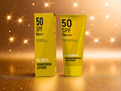 KLEDIA Sunscreen Lotion SPF 50 PA+++ Broad Spectrum UV Protection (60ml)
