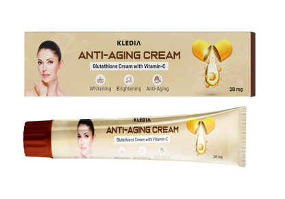 KLEDIA Anti-Aging Cream with Glutathione & Vitamin C - Brightening & Whitening Formula (20g)