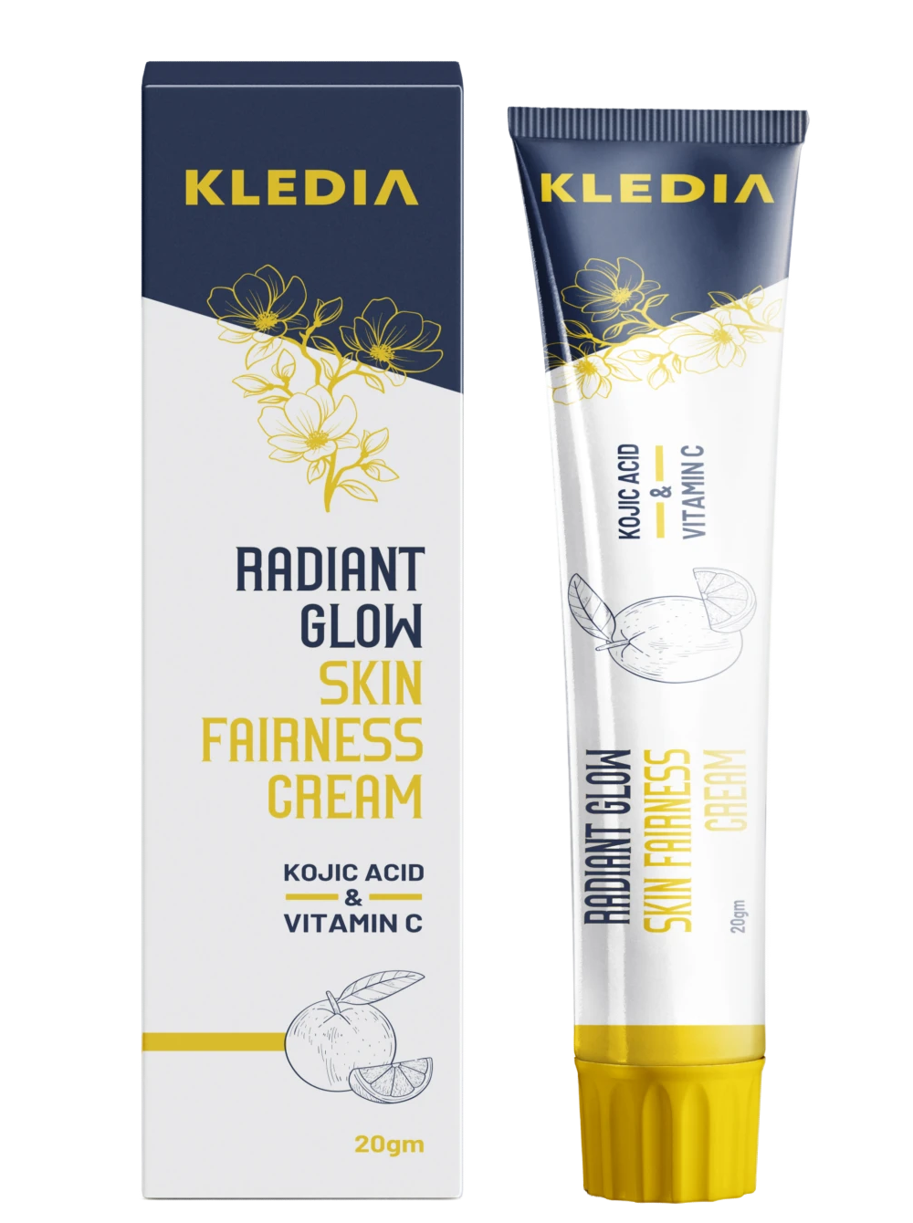 KLEDIA Radiant Glow Skin Fairness Cream with Kojic Acid & Vitamin C (20g)