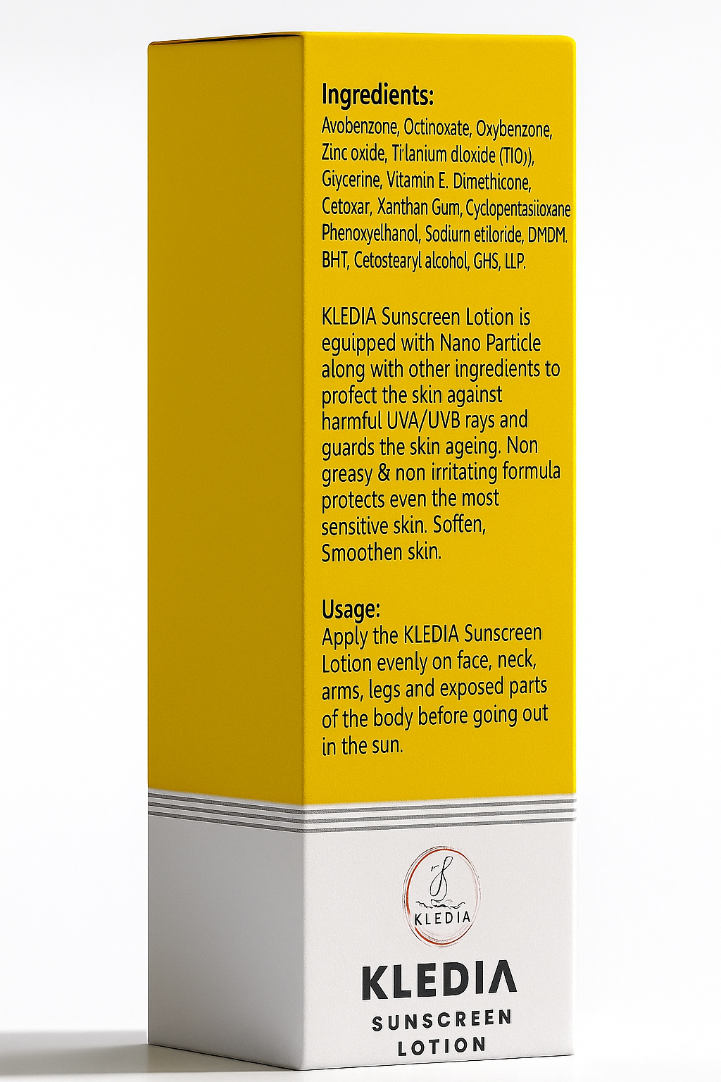 KLEDIA Sunscreen Lotion SPF 50 PA+++ Broad Spectrum UV Protection (60ml)