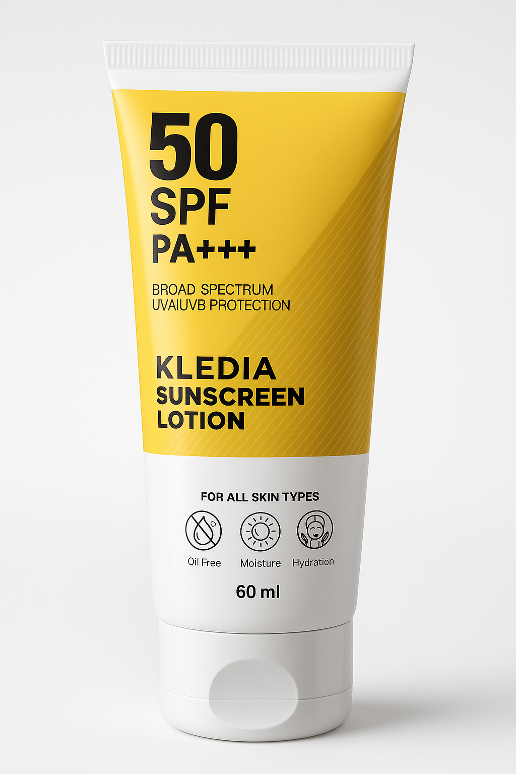 KLEDIA Sunscreen Lotion SPF 50 PA+++ Broad Spectrum UV Protection (60ml)