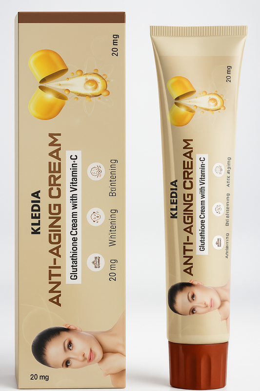 KLEDIA Anti-Aging Cream with Glutathione & Vitamin C - Brightening & Whitening Formula (20g)