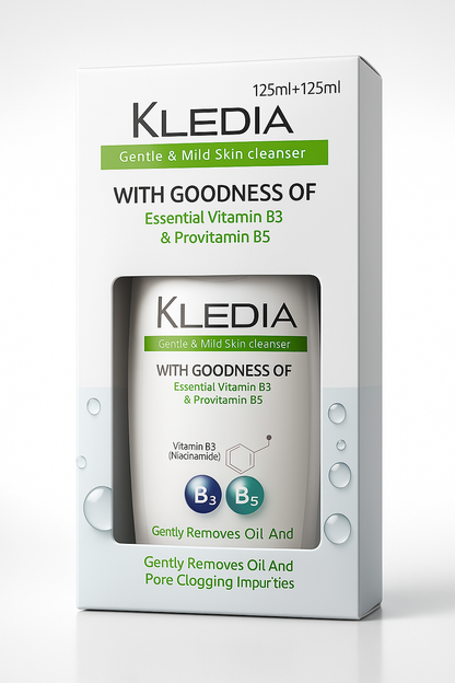 KLEDIA Gentle & Mild Skin Cleanser Twin Pack - 125ml x 2 (250ml Total)