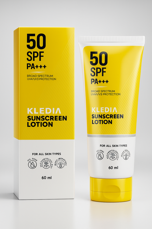 KLEDIA Sunscreen Lotion SPF 50 PA+++ Broad Spectrum UV Protection (60ml)