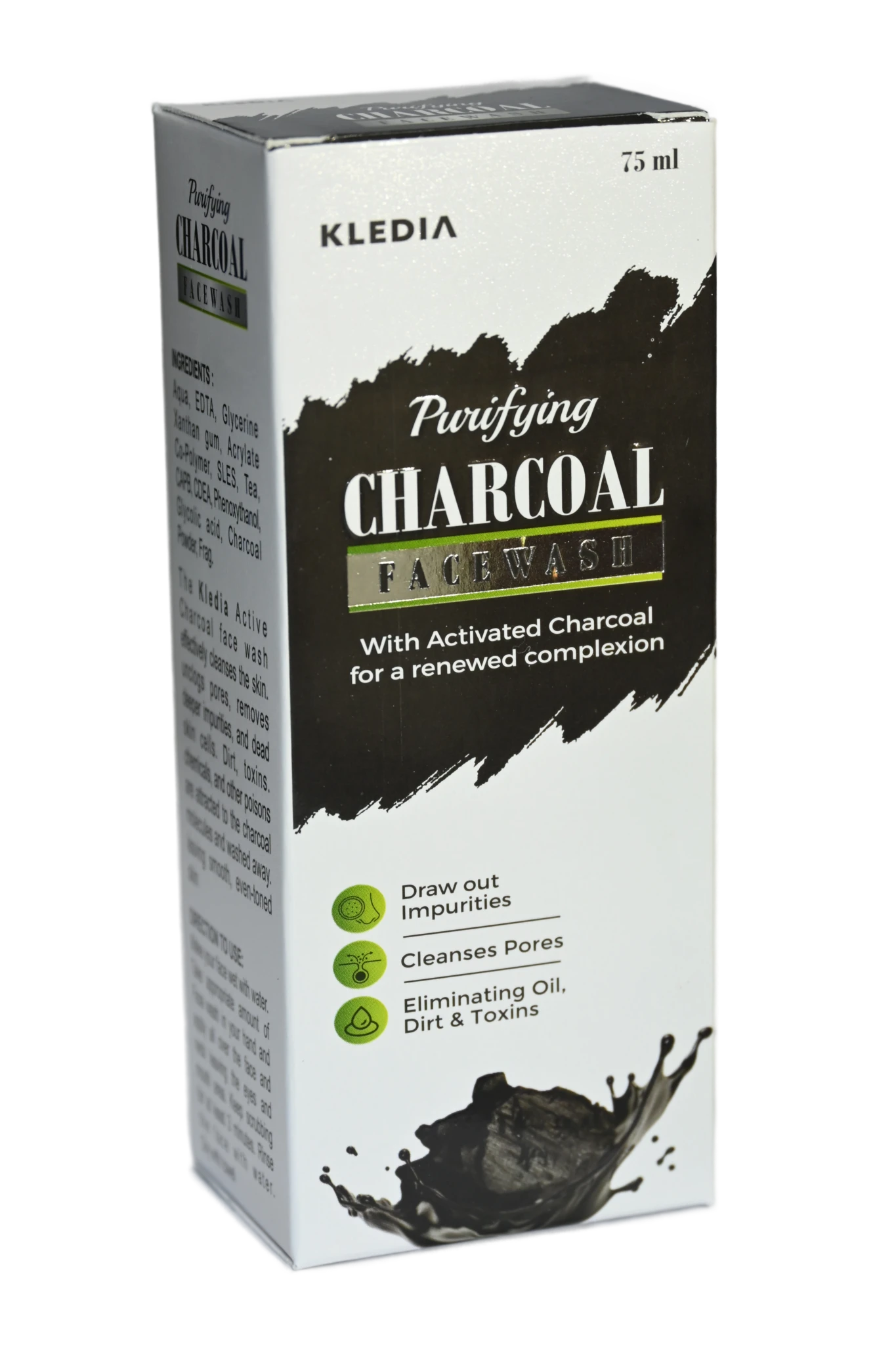 KLEDIA Purifying Charcoal Face Wash - 75ml