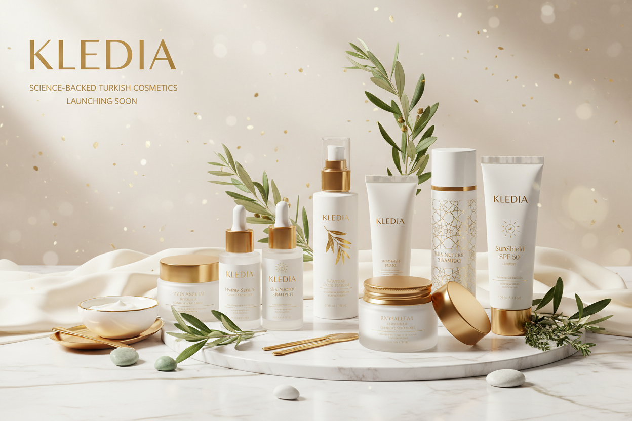 KLEDIA Turkish cosmetics products banner